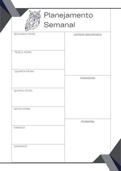 PLANEJAMENTO SEMANAL FRENTE